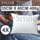4x Memory Resistant Cushion Pillow Inserts Polyester Filling 35cm x 60cm