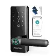 [US Direct] Proscenic L40 Smart Door bluetooth Lock Fingerprint/APP Password Key IC Card Unlock Intelligent Anti-theft D