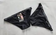Bonds WUHFW BAC Black Ladies Hipster String Bikini Brief 2 Pack Size 10 New