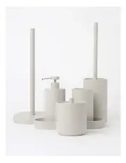 [Vue] Textured Cement Bathroom Accessories in Moonbeam