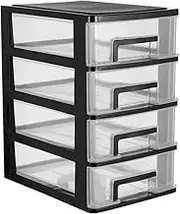 Plastic Storage Box Drawer Desktop Organizer Cosmetics Holder Office Storage