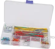 Tbest Jumper Wire, 560 Flexible Durable Breadboard 560pcs Set Solderless Breadboard Multicolored Barebone PCs with Plastic Box/Cover for Industry Projects Cable Kit Assorted Lengths Wires