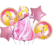 5PC Aurora Disney Princess Foil Balloon Set Birthday Party Supplies Decoration