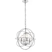 Living District LD5055D16C Wallace 4 Light 16 inch Chrome Pendant Ceiling Light
