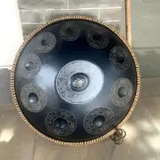 Ethnic Instrument Handpan Drum D Minor 9/10 Notes Steel Tongue Drum 440Hz