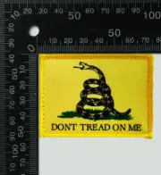 Gadsden Flag "DONT TREAD ON ME" Hook Patch YELLOW edge - INTL FREE SHIPPING