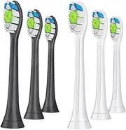 An Electric Toothbrush Replaces The Toothbrush Head. Compatible For Philips HX6960 HX6970 HX6992 HX9112 HX9120 HX9140 HX9150(White x3 Black x3)