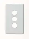 Beacon Lighting Lucci Power Gravity 3 Gang Plate Only in Matte White
