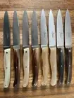 Set Of 8 Handmade French steak knives Vintage new