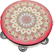 LOLIPPYY Hand-held Tambourine Drum Boys and Girls Musical Instrument Single Row Percussion for Church
