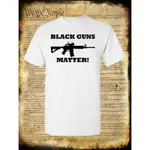 BLACK GUNS MATTER T 恤 -BLUE LIVES 2ND AMENDMENT PRO-GUN FIRE