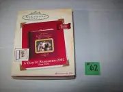 HALLMARK Keepsake ORNAMENT 2002 A Year to Remember Photo Frame Message Recorder