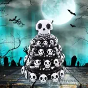 Jumbo 3D Standing Skull Pile Foil Balloon