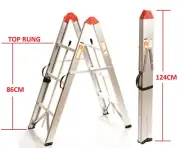 Aluminium Collapsible Portable Caravan Folding Ladder 3 Steps 0.85m