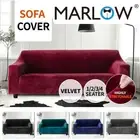 Marlow Sofa Cover High Stretch Slipcovers Soft Plush Protector Couch 1-4 Seater