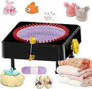 JAMIT Knitting Machine, 48 Needles Knitting Machine for Adults, Large DIY Dual Mode Knitting Machine Knitting Mill for Socks, Hat, Sweater and Scarf, Knitting Dolly Weaving Frame for Adults and