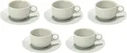 Set of 5 White Stack Coffee C/S [160cc 375g] [Coffee C/S] [Hotels/Restaurants/Cafes/Western Tableware, Restaurants, Commercial Use, for Guests]