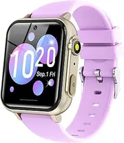 Smart Watch for Kids Ages 4-12 - Girls Boys Game Watch With Music Player, HD Touch Screen, 23 Games, Camera, Alarm, Video, Pedometer, Flashlight - Smartwatch Gift Toy (Purple)