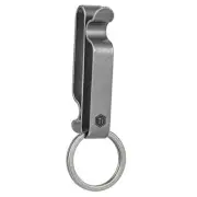 KM00 Titanium Belt Loop Keychain Clip Double Side Quick Medium Stonewashed