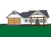 Custom Modern House Home Building Plans 3 Bedroom & 2 Bathroom - Free CAD file