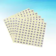 30 Sheets Digital Label Small Adhesive Numbers Labels Stickers 1-100