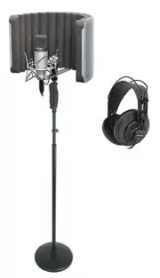 Recording Kit w/ Samson C01 Studio Microphone+Vocal Booth+Shock Mount+Headphones