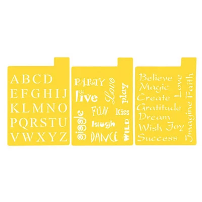 Word Stencils, Fonts and Phrases Stencils, Alphabet Stencil, Encouraging Phrases