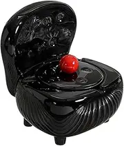 Home Ashtray, Toilet, Funny Design, Home Decoration, Living Room, Bedroom, Desktop Decoration, Ashtray with Lid, Splashproof Decoration, Gift (Black)