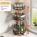 360°Rotation Spice Rack Organizer for Jar Cans Spices Kitchen Accessories