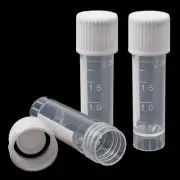 100 Pack 2 ml Plastic Vials Self Standing Cryogenic Vial Lab Small Lab Vial P