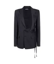 Ann Demeulemeester Disa Single-Breasted Blazer IT40,IT44,IT42 Black