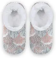 [Caihoyu] Home Shoes for Kids Girls Boys Coral Fleece Non-Slip Lightweight House Slipper Socks Home Indoor