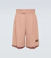 [Amiri] Amiri Layered polka-dot high-rise shorts UK 30 pink