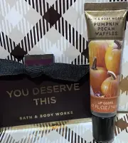 Sold out Bath & and Body Works Lip Gloss 0.47 fl oz PUMPKIN PECAN WAFFLES Patch