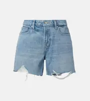 [7 For All Mankind] 7 For All Mankind Monroe distressed denim shorts UK 10 blue