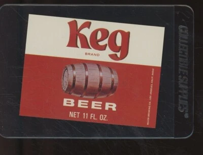 Keg Brand Beer Label / Maier Brewing / Los Angeles CA