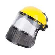 Mowing Face Shield Gear Outdoor Garden Protective Mask Headgear Yellow