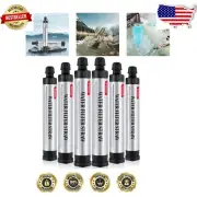Emergency Ready! 6-Pack Water Straw Filters for Camping & Hiking Adventures
