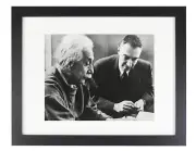 Albert Einstein & Oppenheimer Atomic Nuclear Bomb Matted & Framed 11x14 Photo