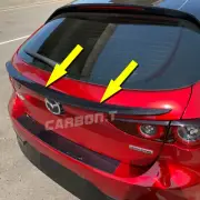Carbon Fiber Rear Middle Trunk Spoiler 2019 OE Look For Mazda 3 4th BP Hatchback