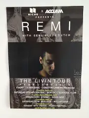 REMI Australian Tour Poster 2014 Triple J Unearthed Regular People Shit Ape *NEW
