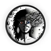Home Decor Wall Clock Fractured Reality Surreal Art Vintage Style