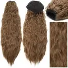 Drawstring Deep Wavy Ponytail Clip In Hair Extensions Real as Human Kinky Curly