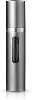 Aurdox Perfume Atomizer, Refillable & Portable Perfume Bottle for Travel, 8ml, Small Spray Bottles with Bottom Pump and Viewing Window, Dispenser Atomizer for Men and Women, Leak Proof (Grey)