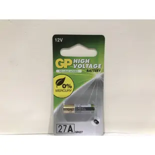 GP超霸鈕型鹼性電池  27A -1粒/卡