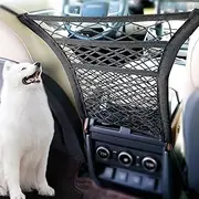 Universal Elastic Mesh Net Trunk Bag, 3-Layer Car Seat Net Car Mesh Organizer Dog Trunk Net Barrier Seat Back Net Bag Barrier of Backseat Kids Cargo Tissue Purse Holder