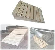 Wooden Threshold Ramp 3" 4" 5" Rise for Wheelchair, Sturdy Transition Ramp Wood Step Ramps for Doorway/Entry/Garage/Curb/Patio(31x30x8cm)
