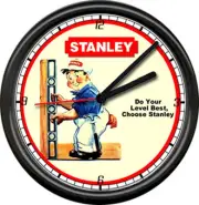 Stanley Tools Dealer Hardware Store Sign Wall Clock