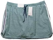 LADY HAGEN WOMEN 2XL Retro Geo Celestial Mint 17" Side Rib Golf Skort NEW