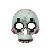 ADULT MENS WHITE DAY OF THE DEAD KILLER SKELETON SKULL CLOWN COSTUME MASK PURGE
